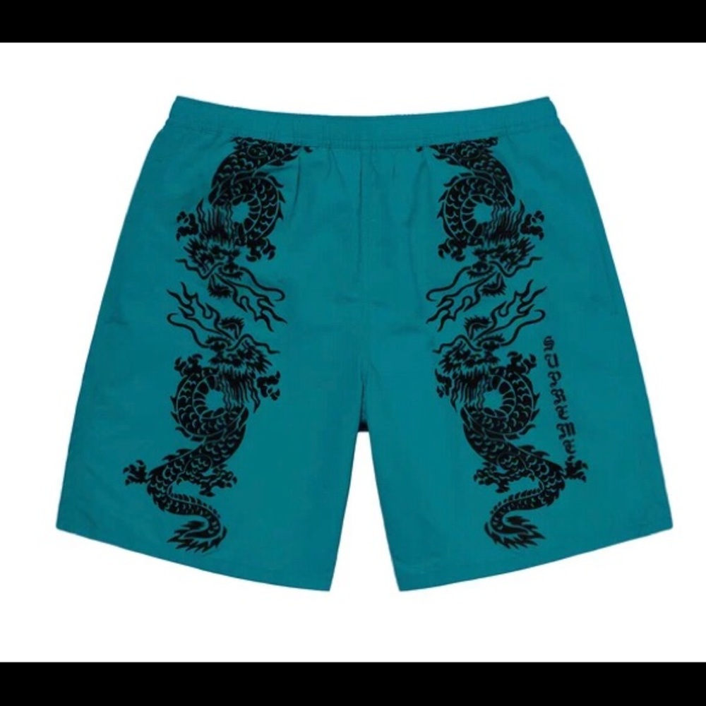 New Supreme Dragon Water Short in Teal Size Small
